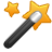 Magic wand creating stars